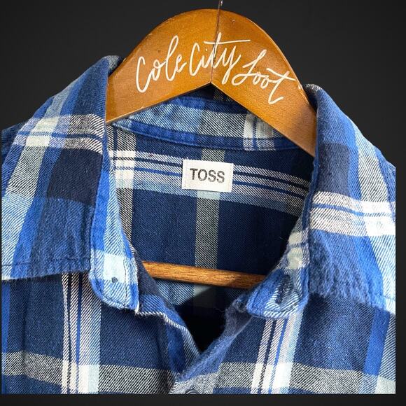 Toss Upcycled Flannel Shirt Chicago Cubs Cubbie Blue Jersey Legacy OS - Picture 4 of 6